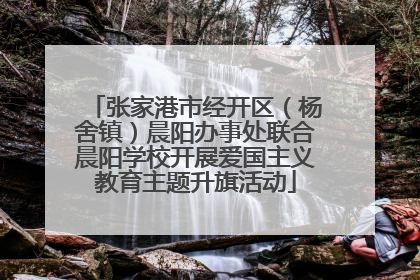 张家港市经开区（杨舍镇）晨阳办事处联合晨阳学校开展爱国主义教育主题升旗活动